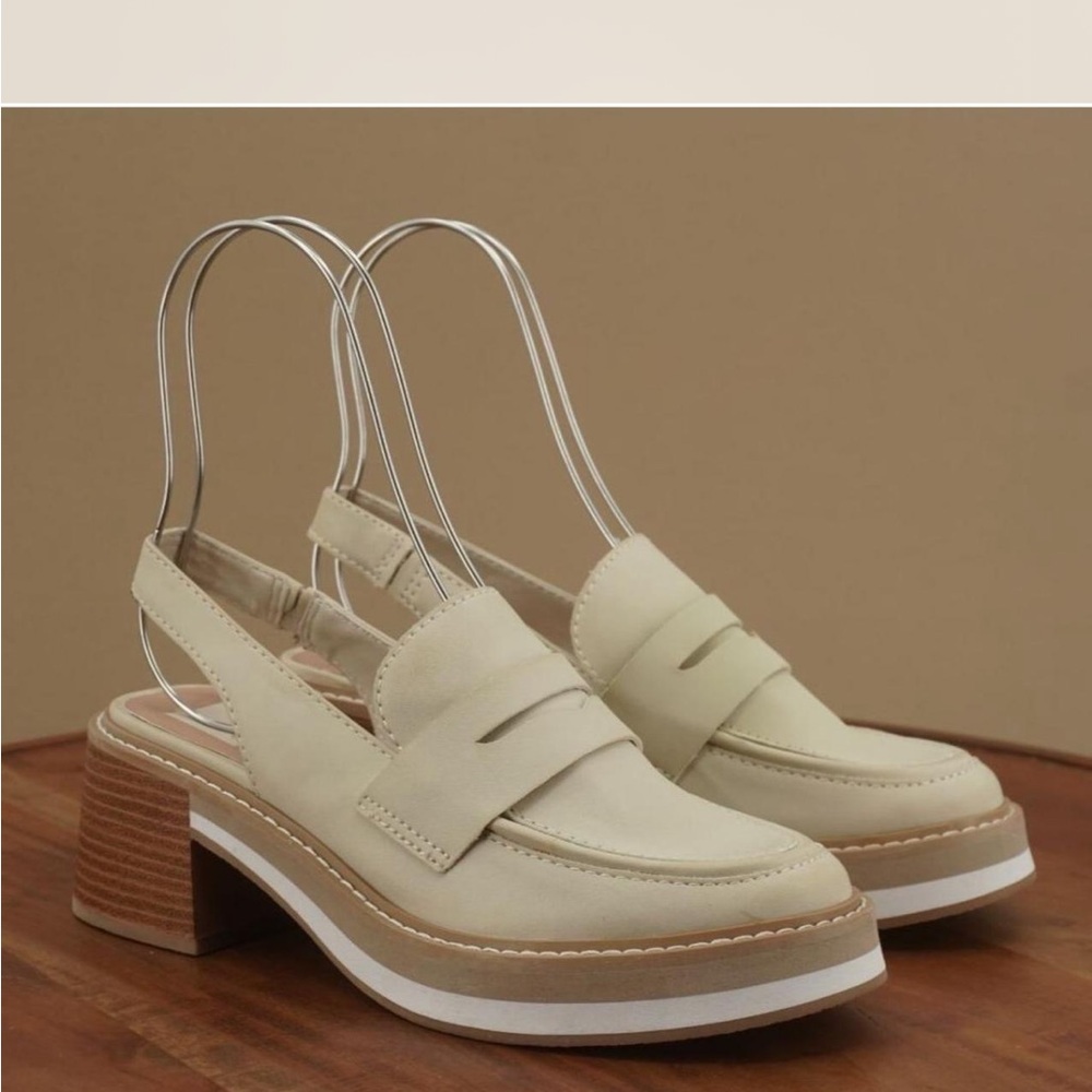Dolce Vita Cream Slingback Loafers